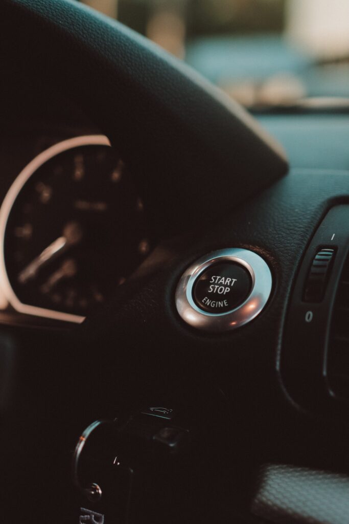 Car interior start button